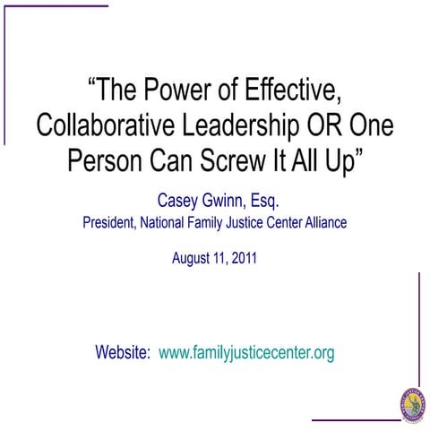 The Power Of Collaboration.Webinar.081111