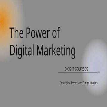 The Power of Digital Marketing institute in rohini