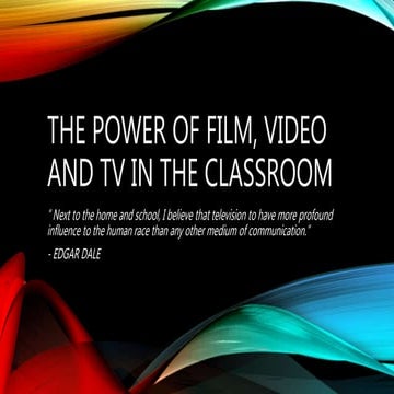 The power of film, video and tv