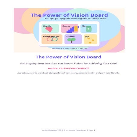 The Power of Vision Board: Step-by-Step Guide to Achieve Your Goals | PDF