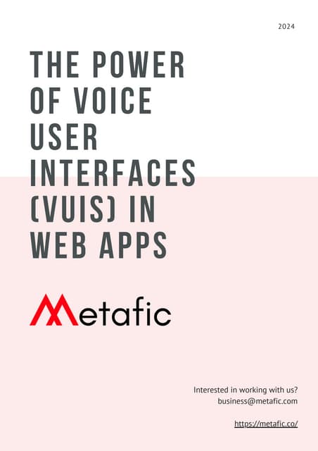Explore the Power of Voice User Interfaces (VUIs) in Web Apps