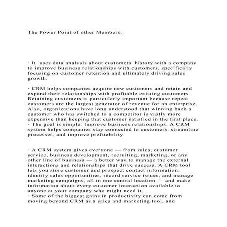 The Power Point of other Members· It  uses data analy.docx