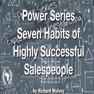 The power series  seven habits of highly successful salespeople 2020