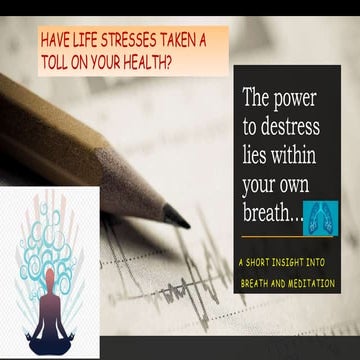 The power to destress lies within your own