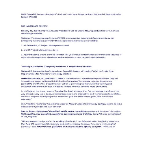 The ppr 2004_pres_bush_comptia_immediate_release