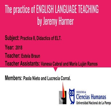 The practice of english language teaching