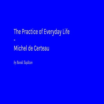 The Practice of Everyday Life