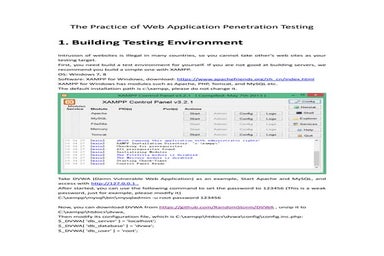 The practice of web application penetration testing