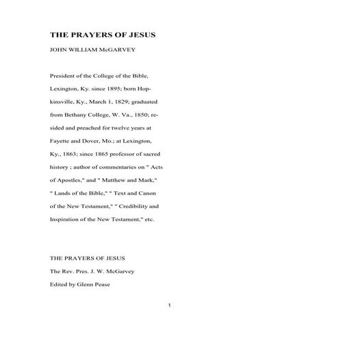 The prayers of jesus | PDF