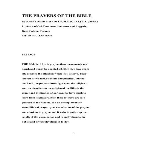 The prayers of the bible