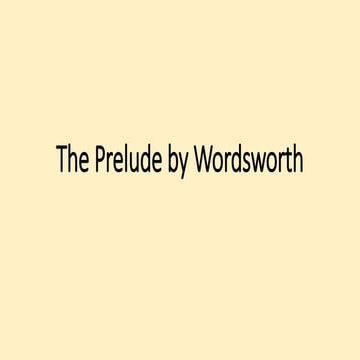 The prelude by wordsworth