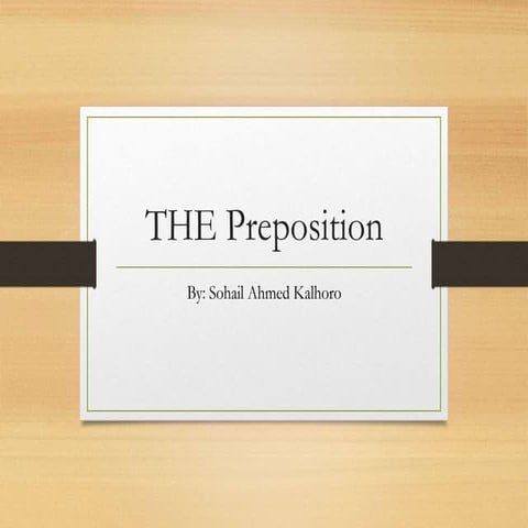 The preposition