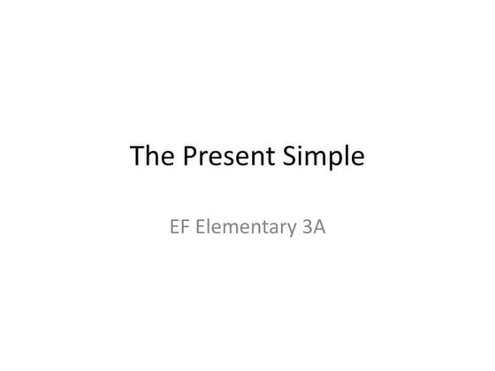 Present simple a1 | PPTX
