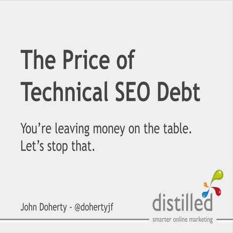 The price of technical seo debt   final