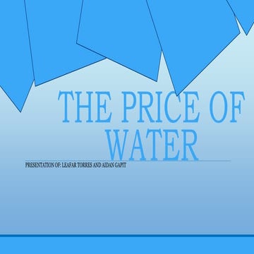 The price of water 4.1
