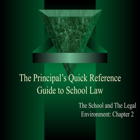 The principal’s quick reference guide to school law