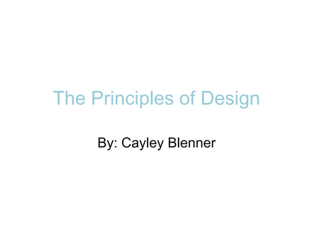 Basic Design Elements Principles Basic Design Elements Principles