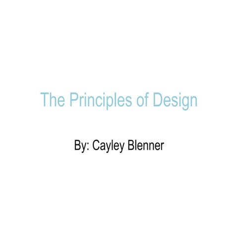 The principles of design