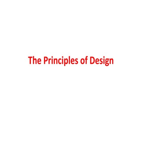The principles of design