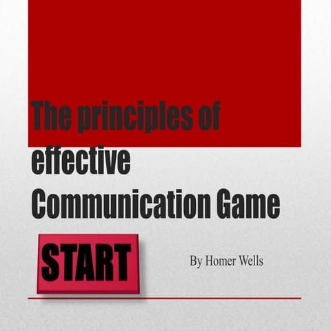 The principles of effective communication game