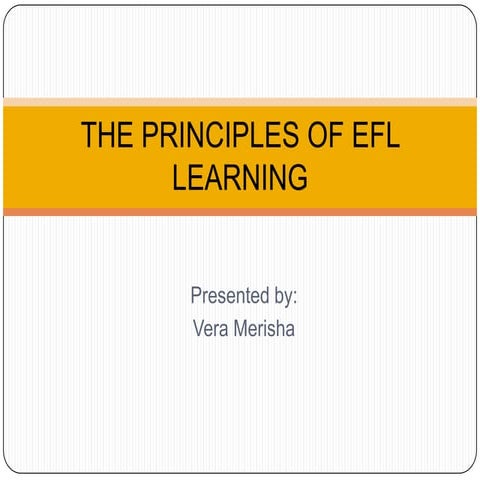 The principles of efl learning