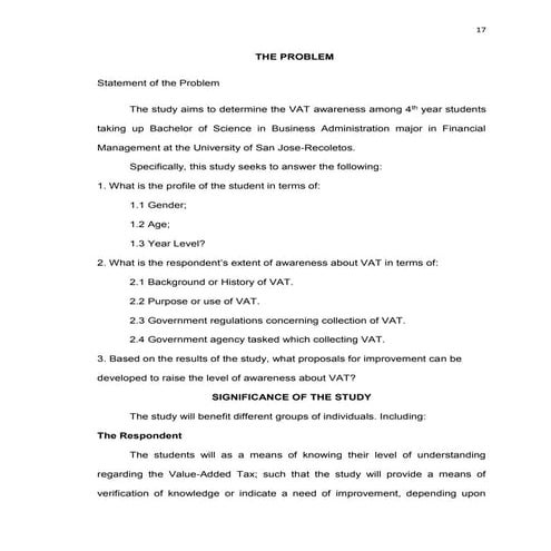 The Problem  up to Definitions of Terms