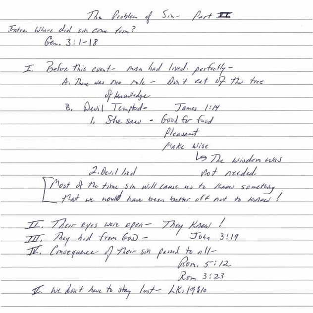 The problem of sin (2)