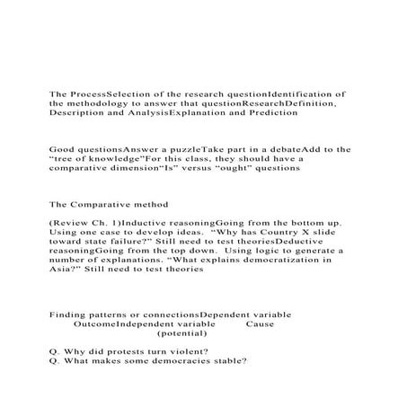 The ProcessSelection of the research questionIdentificatio.docx