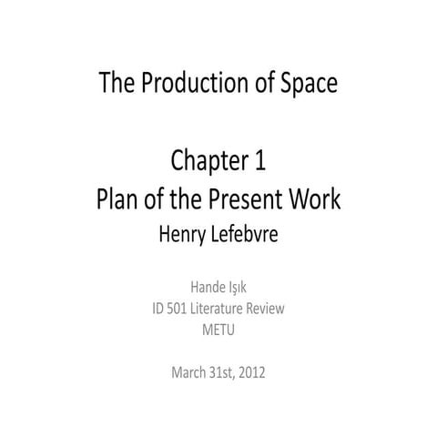 The production of space hi