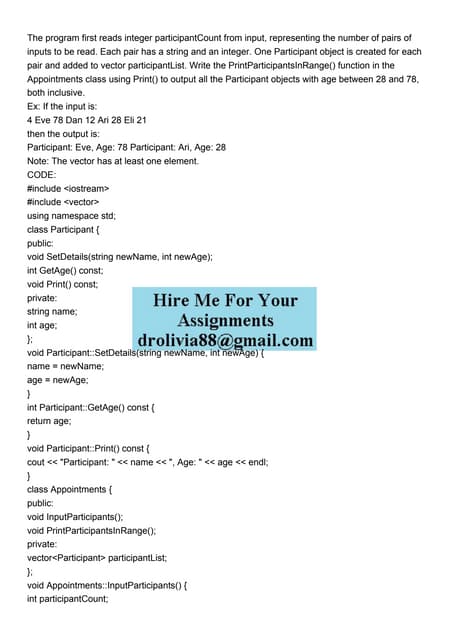 The program below is written in C++ language using an Object.pdf ...