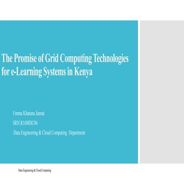 The Promise of Grid Computing Technologies for E-Learning Systems in Kenya