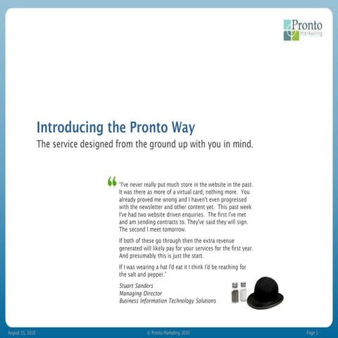 Introduction to Pronto Marketing