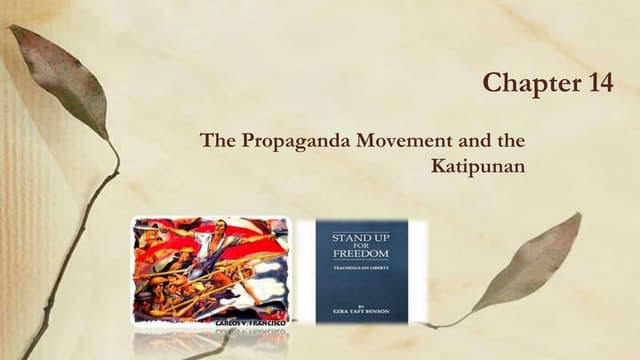 The propaganda movement and the katipunan