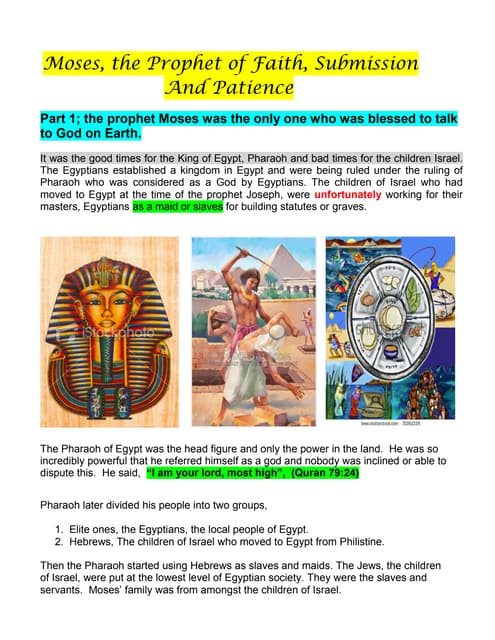 The pharaoh in history in the islam .... | PPT