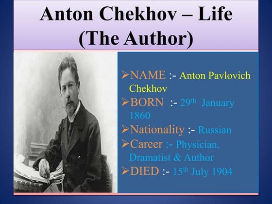 The proposal by "Anton Chekhov" as a farce | PPT