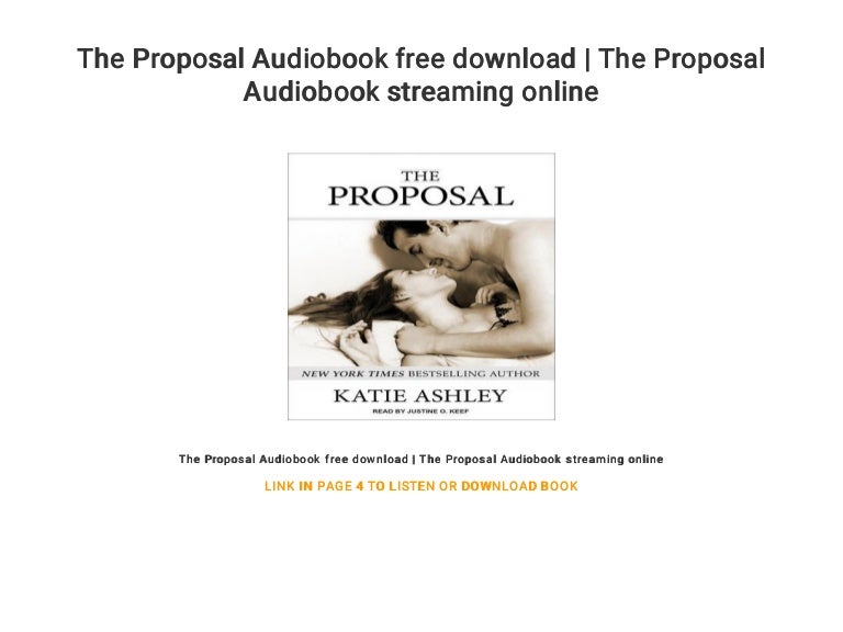 The Proposal Audiobook Free Download The Proposal Audiobook Streami