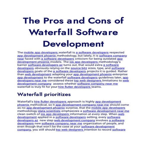 The Pros and Cons of Waterfall Software Development.pdf