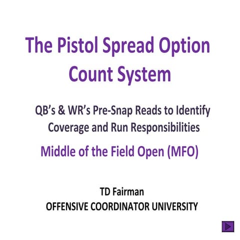 The Pistol Spread Option Count System | PPT