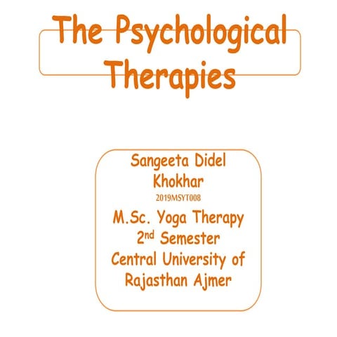 The psychological therapies