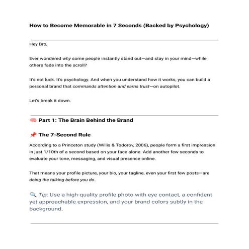 The Psychology of Personal Branding | How to Become Memorable in 7 Seconds (B...