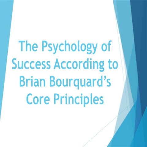 The Psychology of Success According to Brian Bourquard’s Core ...