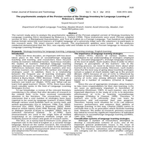 The psychometric analysis of the persian version of the strategy inventory fo...