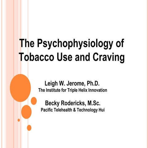The psychophysiology of tobacco use and craving | PPT