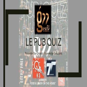 Le Pub Quiz by Qriosity Knowledge Solutions (QKS) at G77