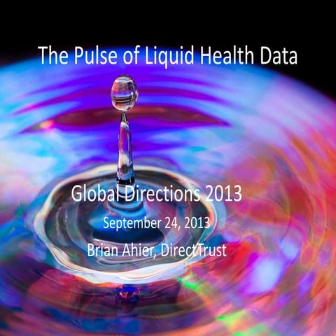 The Pulse of Liquid Health Data
