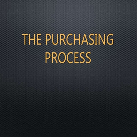 Purchasing objectives | Responsibilities of purchasing | E-procurement and th...
