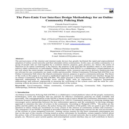 The pure emic user interface design methodology for an online community polic...