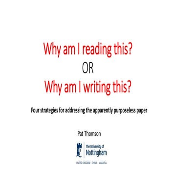 The purposeless paper