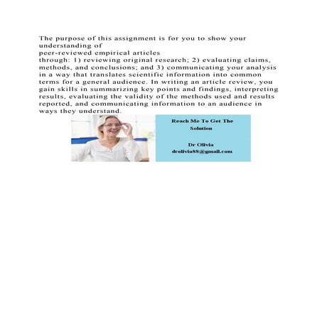 The purpose of this assignment is for you to show your understanding.docx