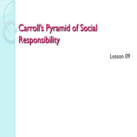 The pyramid of corporate social responsibility